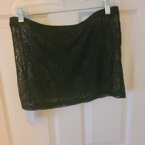 SHEIN Black Lace Mini Skirt